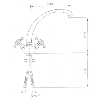 Virtuves maisītājs Sapho Reitano Rubinetteria Antea hroms 3111
