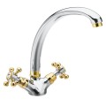 Смеситель для кухни Sapho Reitano Rubinetteria Antea хром/золото 3112