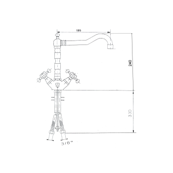 Virtuves maisītājs Sapho Reitano Rubinetteria Antea hroms 3121
