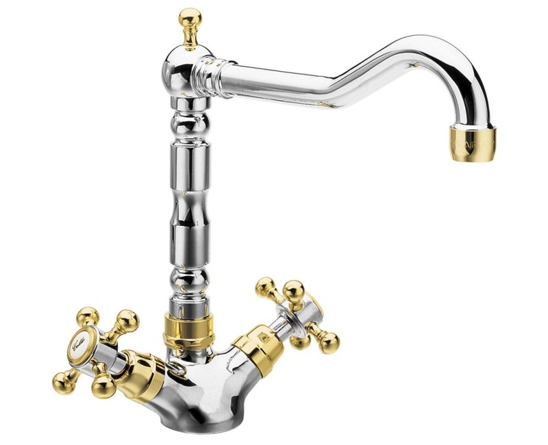 Смеситель для кухниSapho Reitano Rubinetteria Antea хром/золото 3122