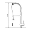 Смеситель для кухниSapho Rhapsody с выдвижной душевой лейкой, хром 5547