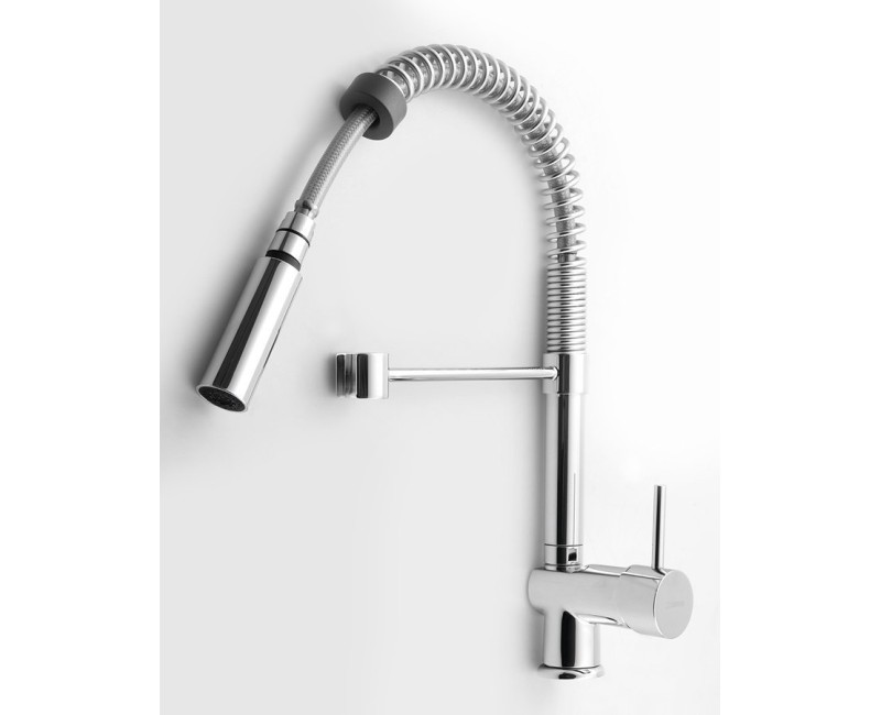 Смеситель для кухниSapho Rhapsody с выдвижной душевой лейкой, хром 5547