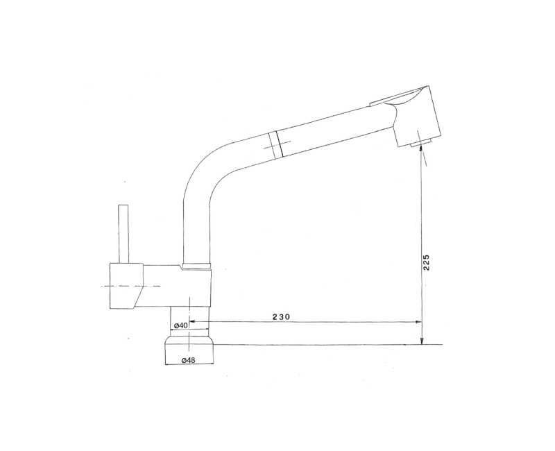 Virtuves maisītājs Sapho Rhapsody  ar izvelkamu dušas galvu, hroms 5550