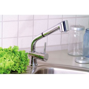 Virtuves maisītājs Sapho Rhapsody  ar izvelkamu dušas galvu, hroms 5550