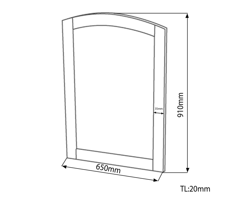 Vannas istabas spogulis Sapho Retro rāmī 65x91 cm, dižskābardis 735241