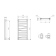 Dvieļu žāvētājs / Radiators Sapho ZIG 500x1572mm, Balts Matēts ZG516 Dvieļu žāvētājs / Radiators Sapho ZIG 500x1572mm, Balts Matēts ZG516