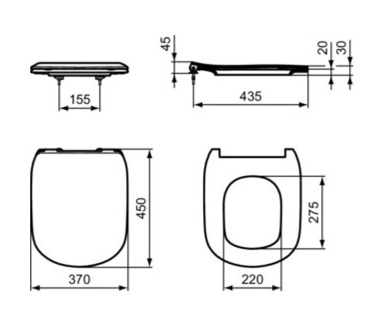 Poda Vāks Ideal Standard Tesi ar Soft Close T352802