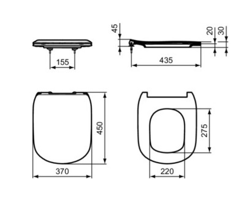Poda Vāks Ideal Standard Tesi  Slim T352801