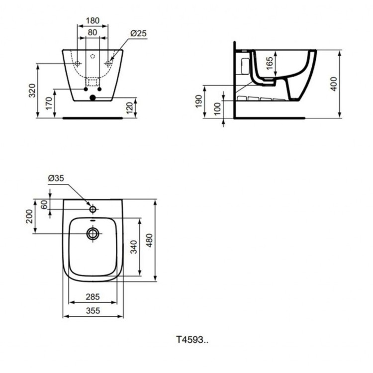 Piekaramais Bide Ideal Standard i.Life S Balts