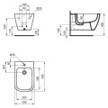 Подвесное биде Ideal Standard i.Life S белое