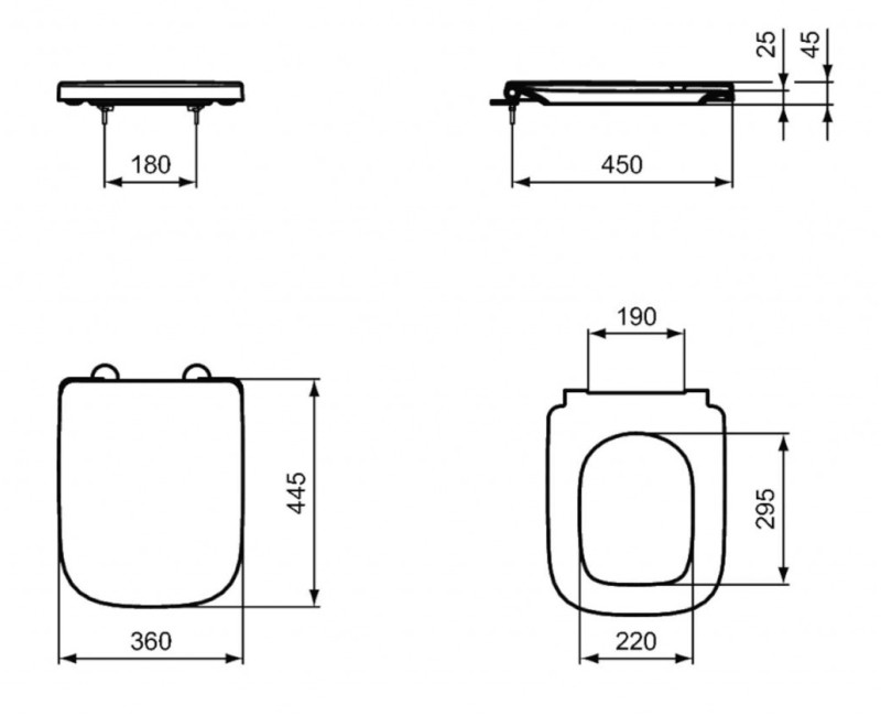 Poda vāks Ideal Standard i.Life B ar SoftClose Balts T468301