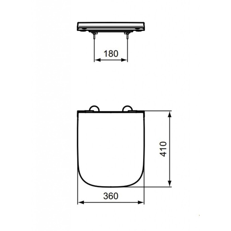 Poda vāks Ideal Standard i.Life S ar SoftClose Balts T473701