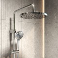 Душевая система Duravit Showers с термостатом, Душевая головка D 25 см, 3 потока, Хром