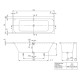 Vanna Villeroy & Boch Architectura Solo, Akrila, 170x70cm, balta UBA170ARE2V-01