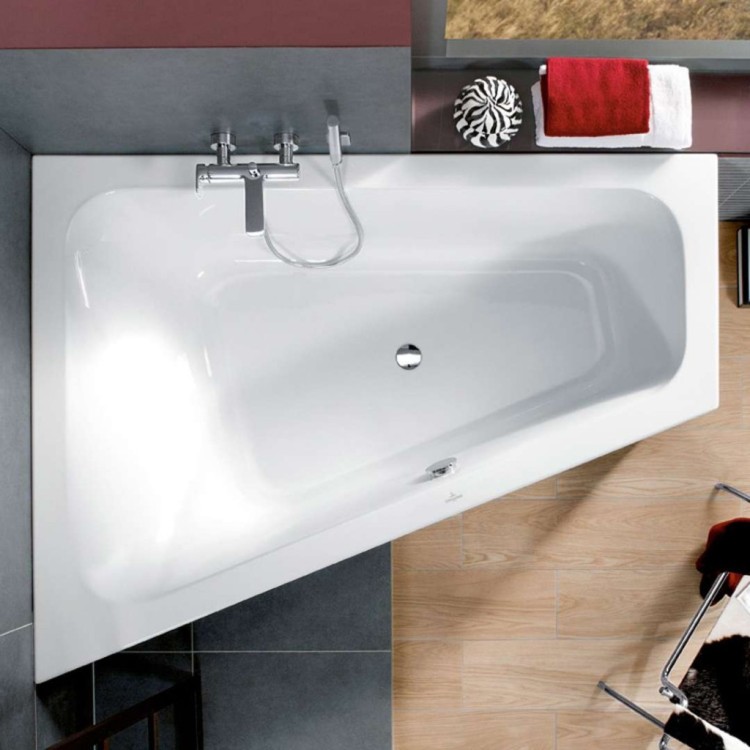Vanna Villeroy & Boch Loop&Friends 135x175x44cm, Akrila, kreisā, balta UBA175LFS9LIV-01 Vanna Villeroy & Boch Loop&Friends 135x175x44cm, Akrila, kreisā, balta UBA175LFS9LIV-01