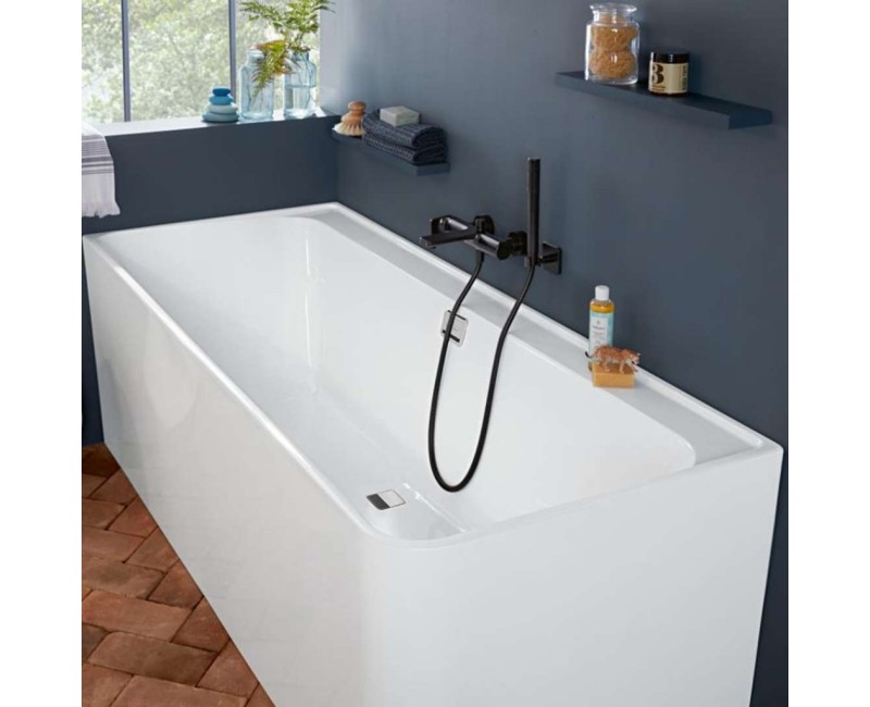 Ванна Villeroy & Boch Collaro 180x80 см, акрил, с панелью, сливом и переливом, белая UBA180COR9CL00VD01