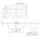 Vanna Villeroy & Boch Loop&Friends 180x80cm, Akrila, balta UBA180LFO2V-01 Vanna Villeroy & Boch Loop&Friends 180x80cm, Akrila, balta UBA180LFO2V-01