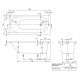 Ванна Villeroy & Boch Oberon 160x75 см, Quaryl, альпийский белый UBQ160OBE2V-01