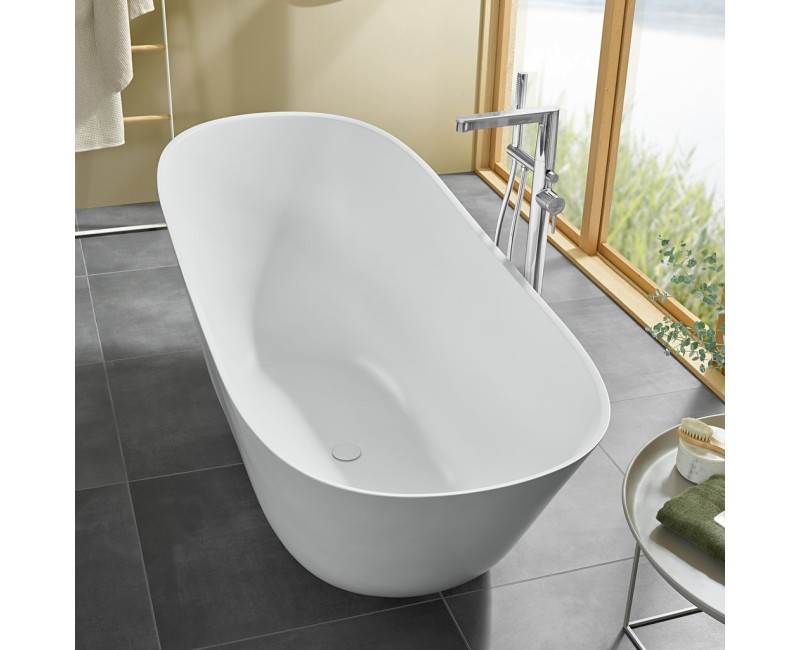 Brīvi stāvošā vanna Villeroy & Boch Theano Quaryl®, 170x75cm, Alpu balta UBQ170ANH7F200V-01