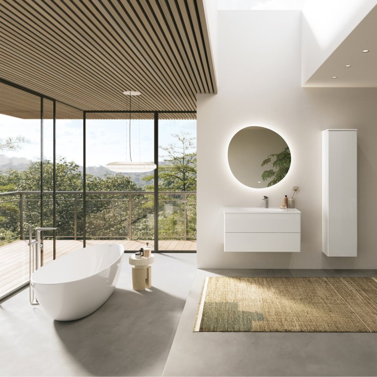 Brīvi stāvošā vanna Villeroy & Boch Antao 170x75cm,  Quaryl®, SilentFlow, Alpu balta UBQ170TAO7TV-01
