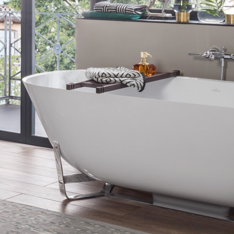 Brīvi stāvošā vanna Villeroy & Boch 175x80cm, Quaryl®, Alpu balta UBQ175ANH7F400V-01 Brīvi stāvošā vanna Villeroy & Boch 175x80cm, Quaryl®, Alpu balta UBQ175ANH7F400V-01