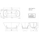 Brīvi stāvošā vanna Villeroy & Boch 175x80cm, Quaryl®, Alpu balta UBQ175ANH7F400V-01 Brīvi stāvošā vanna Villeroy & Boch 175x80cm, Quaryl®, Alpu balta UBQ175ANH7F400V-01