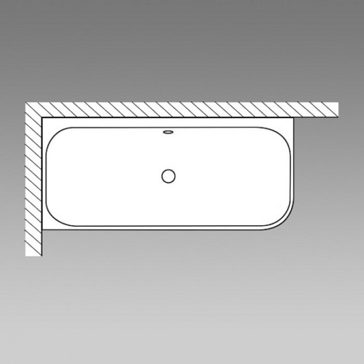 Vanna Villeroy & Boch Architectura Oberon 2.1, 180x80cm, Quaryl® (Lietais marmors), Balta UBQ180OBN9CL00VD01