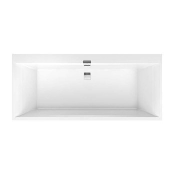 Vanna Villeroy & Boch Squaro Edge 12 Duo, 1800x800 mm, ar sifonu, ar kājām, balta Quaryl®