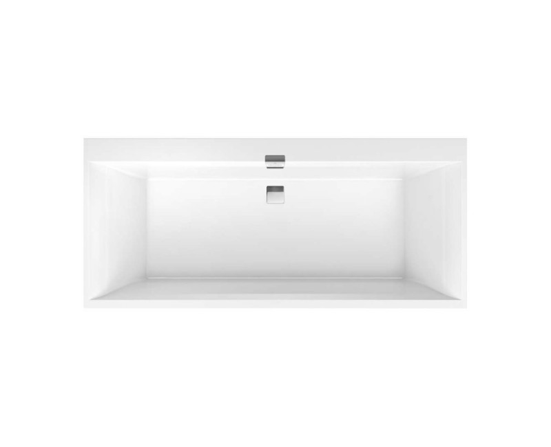 Ванна Villeroy & Boch Squaro Edge 12 Duo, 1800x800 мм, с сифоном, на ножках, Quaryl® белый