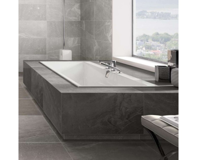 Ванна Villeroy & Boch Architectura Squaro Edge 12, 190x90 см, Quaryl® (литой мрамор), белый UBQ190SQE2DV-01