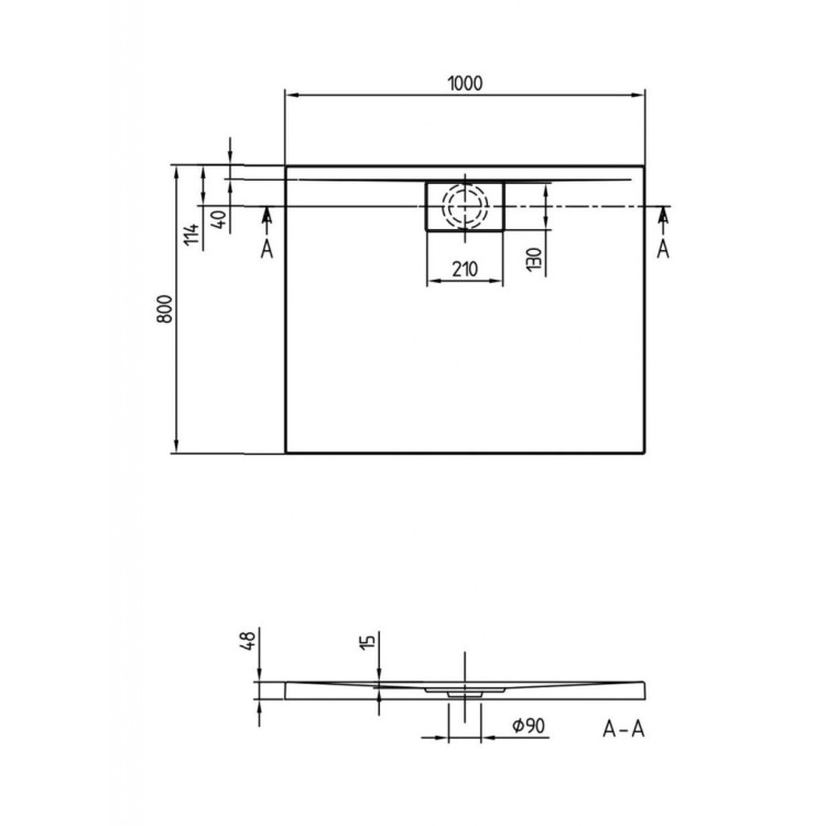 Dušas paliktnis Villeroy & Boch Architectura MetalRim 80x100cm, Akrila Balts UDA1080ARA248V-01 Dušas paliktnis Villeroy & Boch Architectura MetalRim 80x100cm, Akrila Balts UDA1080ARA248V-01