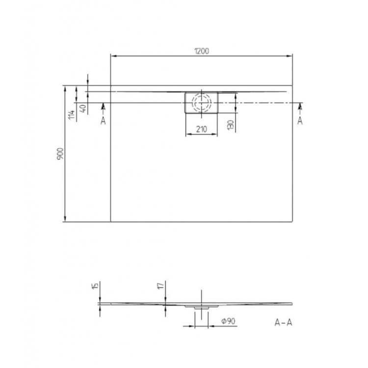 Dušas paliktnis Villeroy & Boch Architectura MetalRim 90x120cm, Akrila Balts UDA1290ARA215V-01 Dušas paliktnis Villeroy & Boch Architectura MetalRim 90x120cm, Akrila Balts UDA1290ARA215V-01