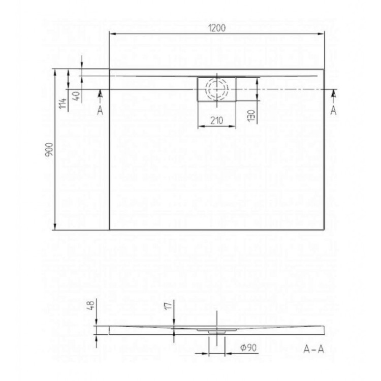 Dušas paliktnis Villeroy & Boch Architectura MetalRim 90x120cm, Akrila Balts UDA1290ARA248V-01 Dušas paliktnis Villeroy & Boch Architectura MetalRim 90x120cm, Akrila Balts UDA1290ARA248V-01