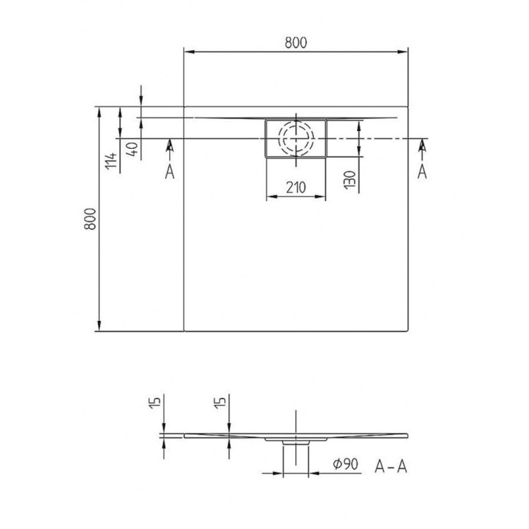 Dušas paliktnis Villeroy & Boch Architectura MetalRim 90x80cm, Akrila Balts UDA8080ARA115V-01 Dušas paliktnis Villeroy & Boch Architectura MetalRim 90x80cm, Akrila Balts UDA8080ARA115V-01