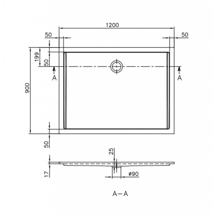 Душевой поддон Villeroy & Boch Futurion Flat, 90x120 см, Quaryl® (литой мрамор), белый UDQ1290FFL2V-01 Душевой поддон Villeroy & Boch Futurion Flat, 90x120 см, Quaryl® (литой мрамор), белый UDQ1290FFL2V-01