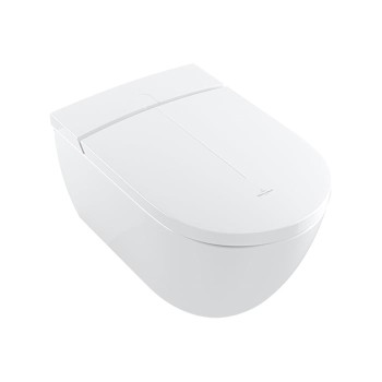 Подвесной унитаз с функцией биде Villeroy & Boch ViClean CeramicPlus Rimfree с крышкой SoftClose