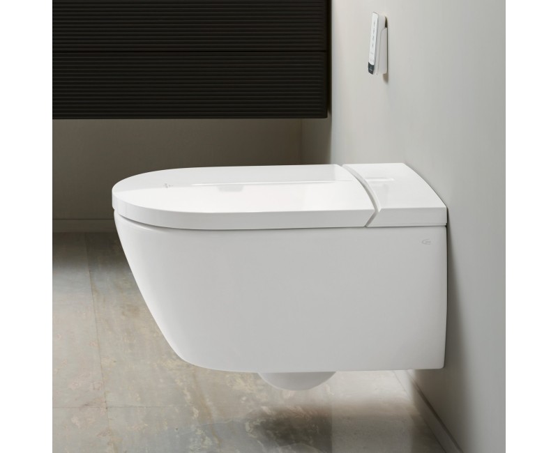 Подвесной унитаз с функцией биде Villeroy & Boch ViClean I-200 CeramicPlus Rimfree с крышкой SoftClose Белый