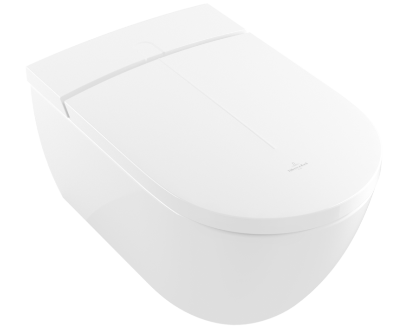 Подвесной унитаз с функцией биде Villeroy & Boch ViClean I-200 CeramicPlus Rimfree с крышкой SoftClose Белый