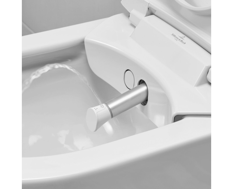 Подвесной унитаз с функцией биде Villeroy & Boch ViClean I-200 CeramicPlus Rimfree с крышкой SoftClose Белый