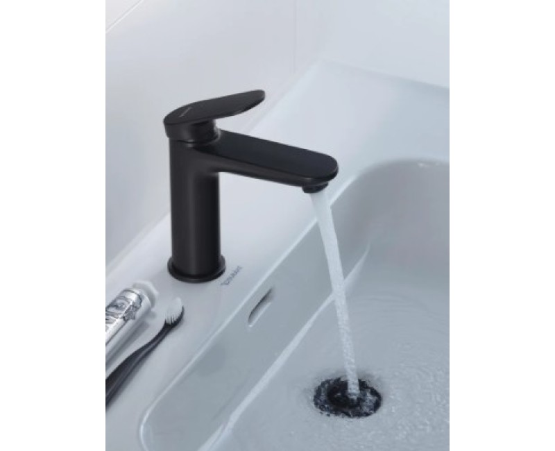 Vannas istabas izlietnes maisītājs Duravit Wave EasyClean Ar Pop Up vārstu Melns matēts