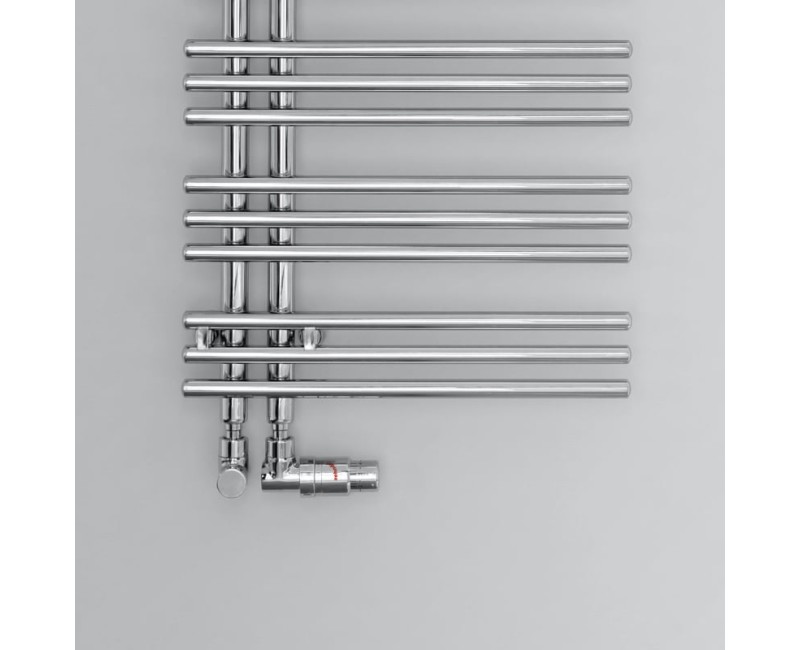 Полотенцесушитель / Радиатор Zehnder Yucca Asym 130x58 см, Хром YAC-130-060