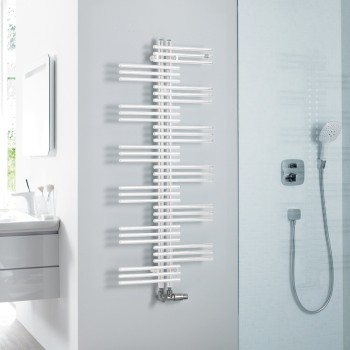 Dvieļu žāvētājs / Radiators Zehnder Yucca Asym 134x60cm, Balts YS-130-060