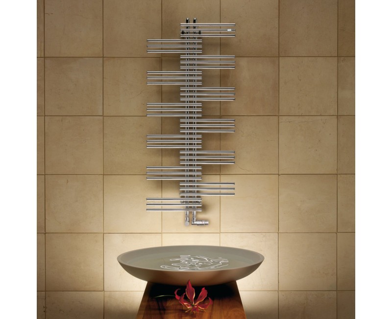 Полотенцесушитель / Радиатор Zehnder Yucca Asym 134x60 см, Хром YSC-130-060