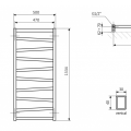 Полотенцесушитель / Радиатор Sapho ZIG 500x1334 мм, Белый Матовый ZG513