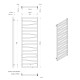 Dvieļu žāvētājs / Radiators Sapho Zig 60x181cm, 824W, melns ZG619B Dvieļu žāvētājs / Radiators Sapho Zig 60x181cm, 824W, melns ZG619B
