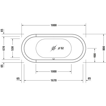 Ванна Duravit Starck, 180x80см, акрил, белая 700009000000000