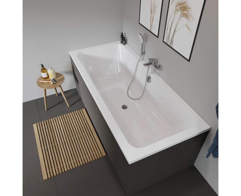 Vanna Duravit D-Code, 180x80cm, akrils, balts 700101000000000