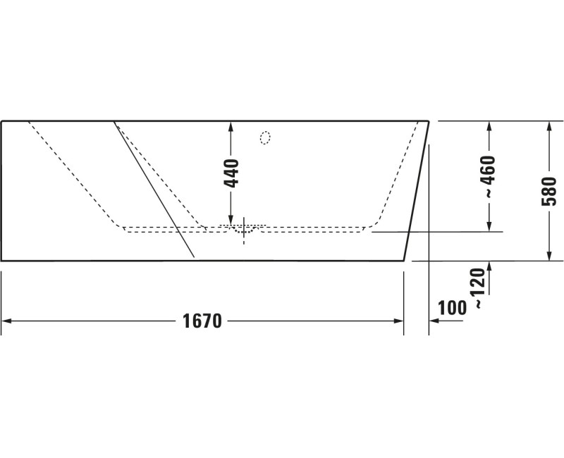 Ванна Duravit Paiova 5, 177x130см, акрил, левая, белая 700394000000000