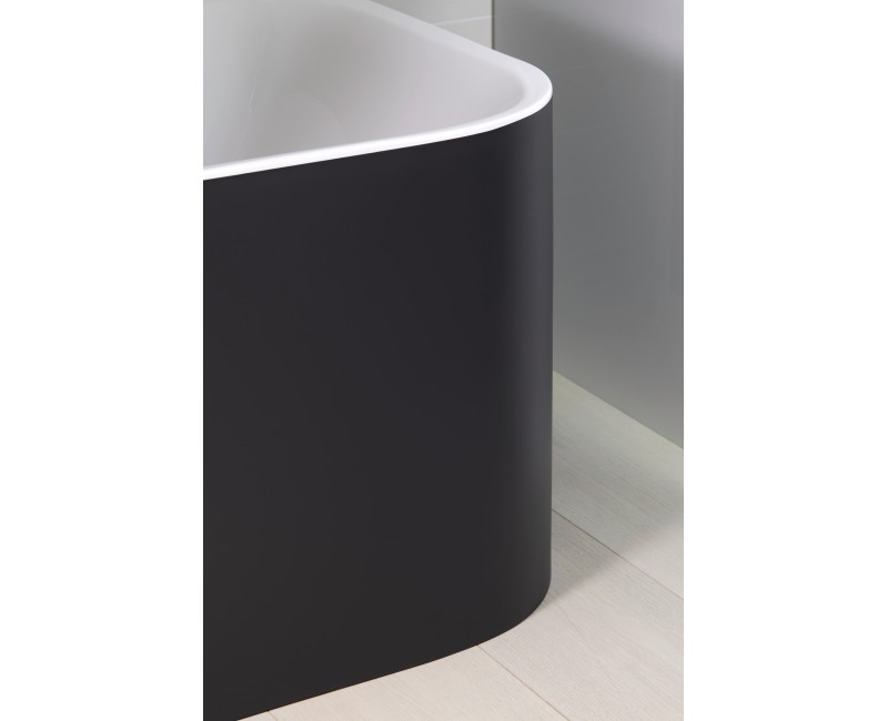 Ванна Duravit Happy D.2 Plus, 180x80см, акрил, левая, белая/матовый графит 700449800000000