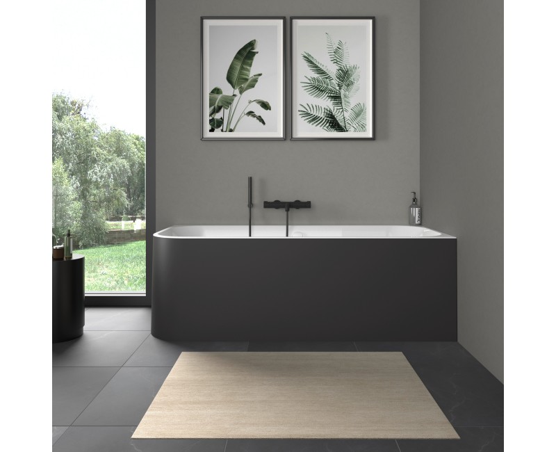 Ванна Duravit Happy D.2 Plus, 180x80см, акрил, правая, белая/матовый графит 700450800000000